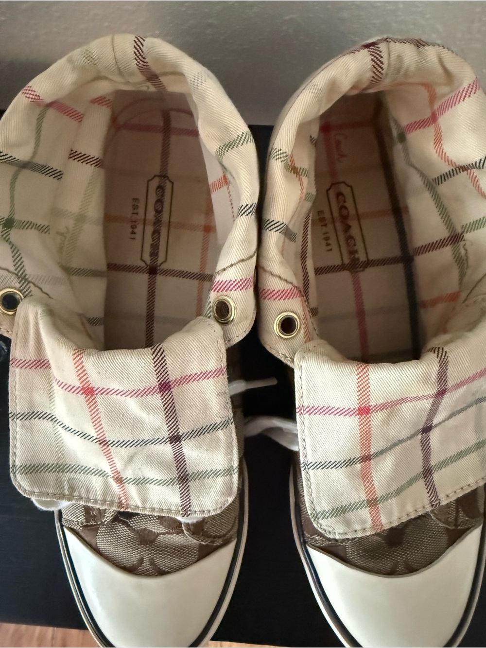 Coach Bonney High Top Foldover Sneakers SZ 8 - Picture 6 of 6